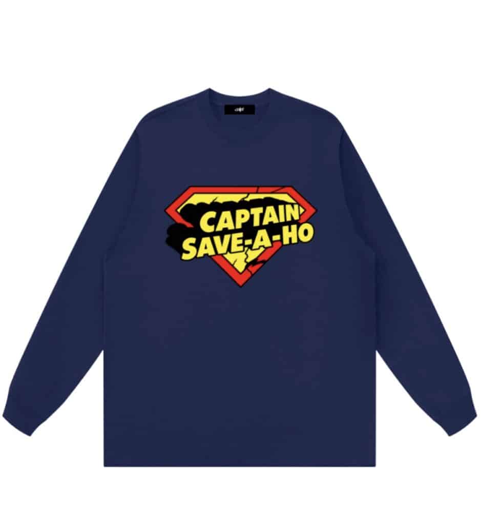 Captain Save A Ho Long sleeve tee